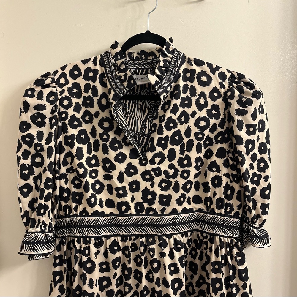 Gretchen Scott Teardrop Dress Cheetah Print XL - Picture 4 of 14